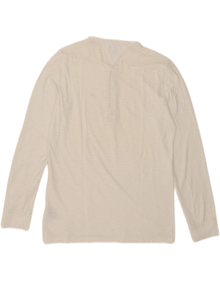 Tommy Hilfiger Herre Top Langærmet XL Hvid Bomuld