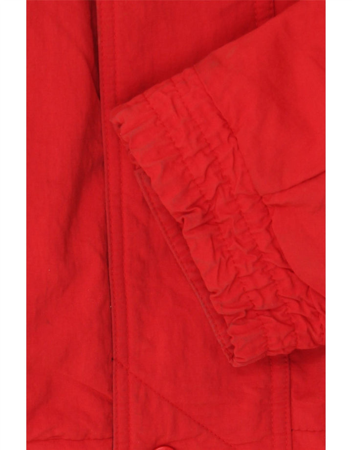 Eddie Bauer Herre polstret jakke UK 42 XL Rød Bomuld