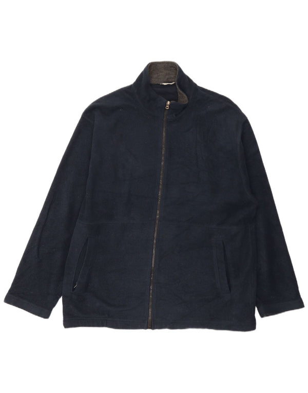 Marks & Spencer Herre Fleecejakke UK 44 XL Navy Blue Polyester