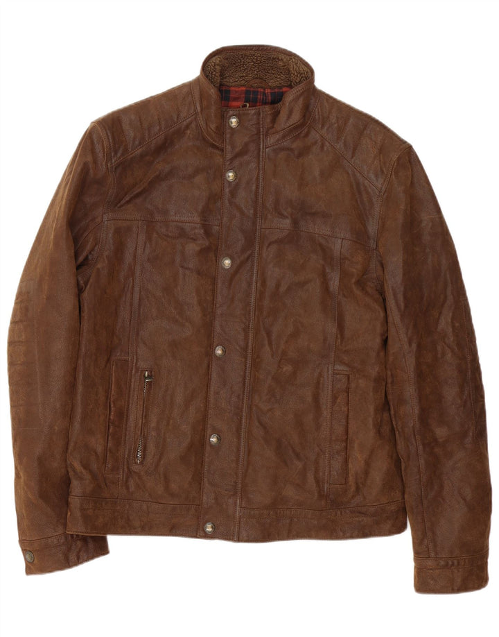 North Coast Society Herre læderjakke UK 38 Medium Brown