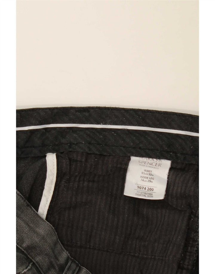 Marks & Spencer Straight Casual Bukser til mænd W32 L29 Grå Bomuld