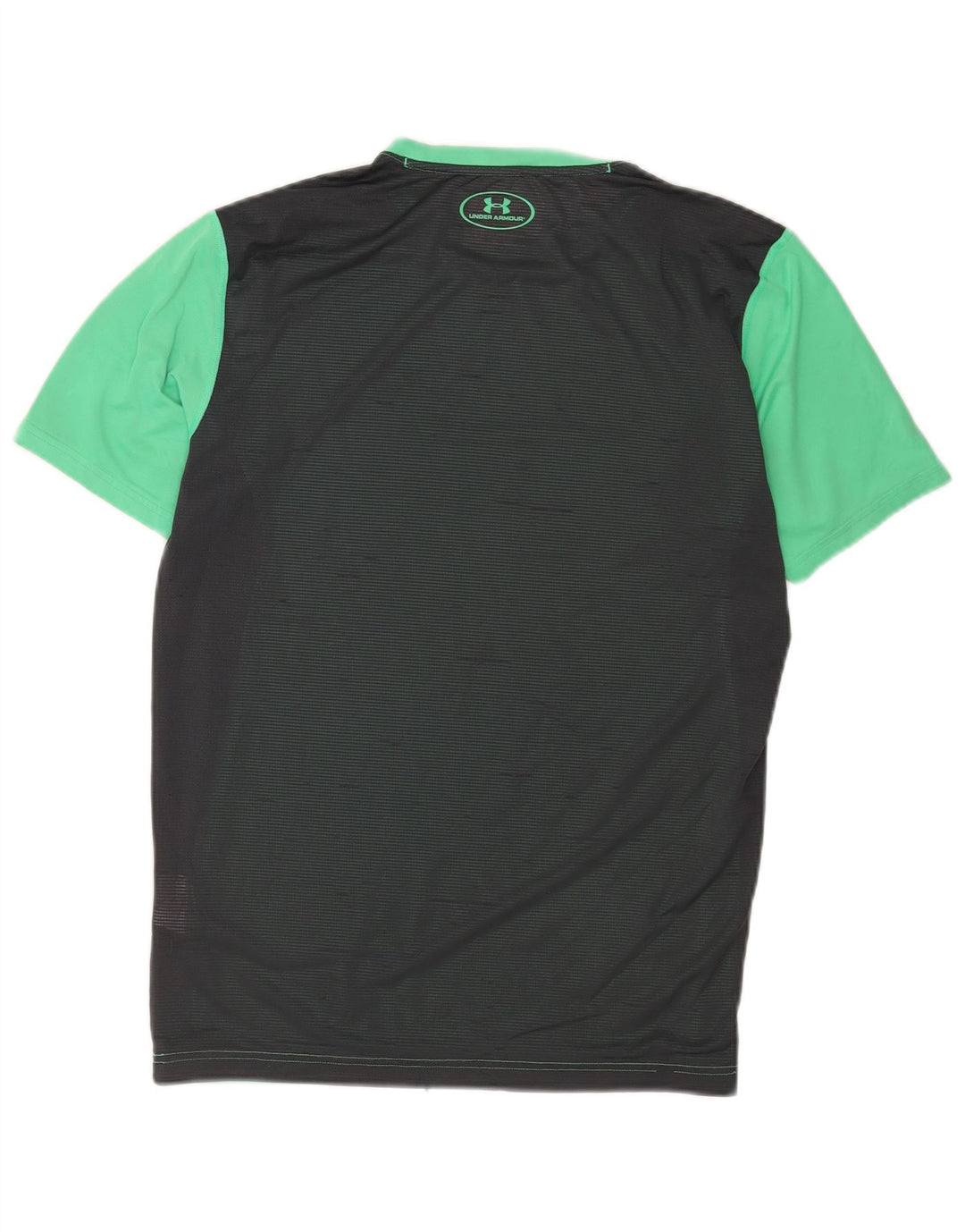 Under Armour Herre Heat Gear T-Shirt Top Medium Grøn Colourblock Polyester
