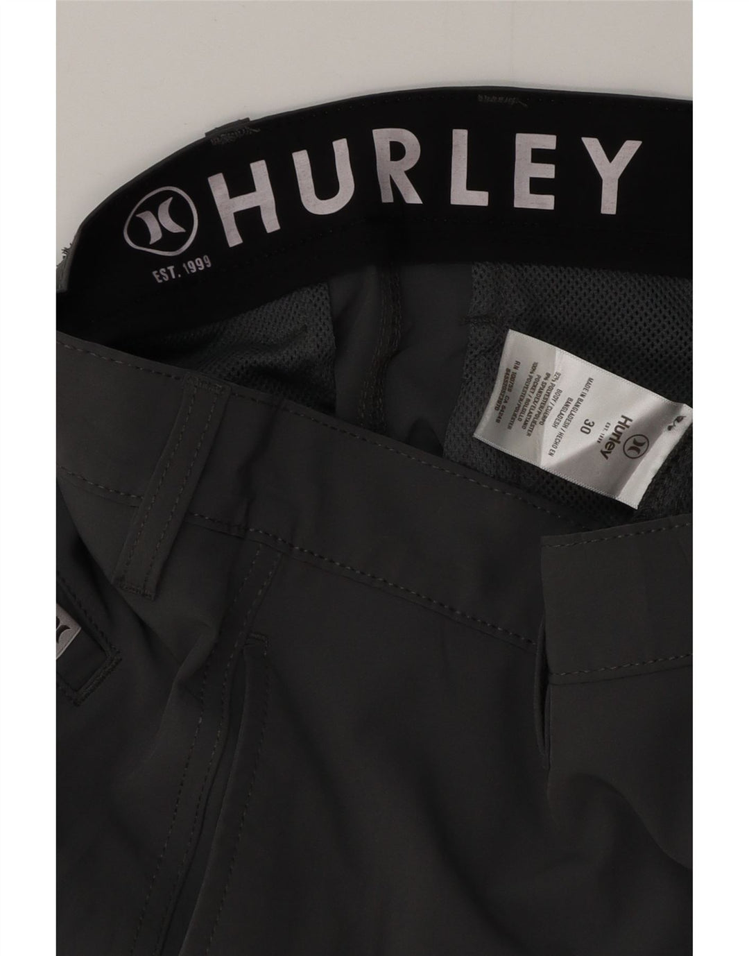 HURLEY Chino Shorts til mænd W30 mellemgrå polyester