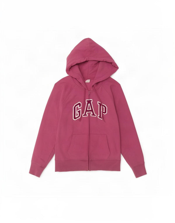 Gap Dame Grafisk Hættetrøje Sweater UK 10 Lille Pink Bomuld