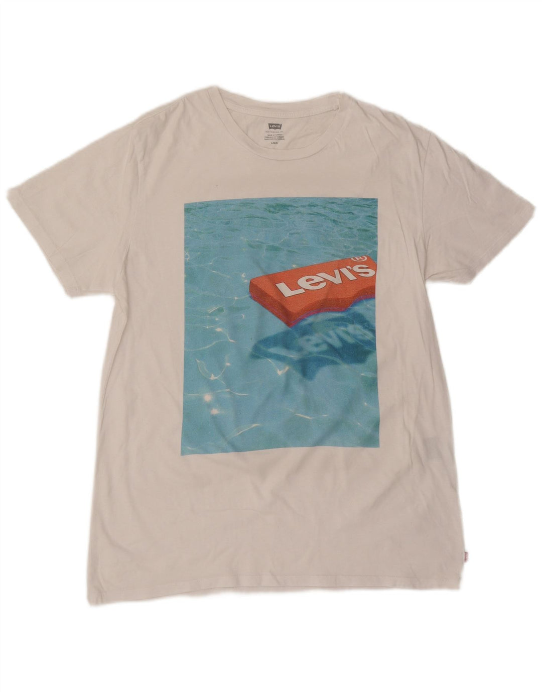 LEVI'S Grafisk T-Shirt Top til kvinder DK 16 Stor Hvid