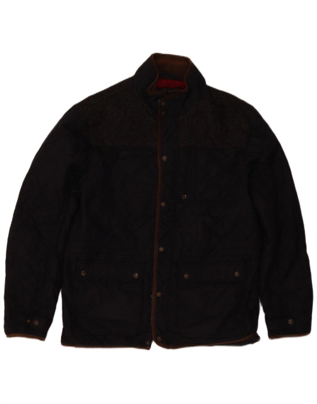 Blue Harbor Herre quiltet jakke UK 40 Large Navy Blue Colourblock