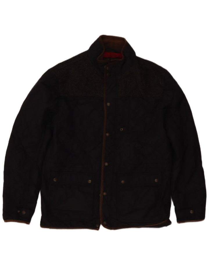 Blue Harbor Herre quiltet jakke UK 40 Large Navy Blue Colourblock