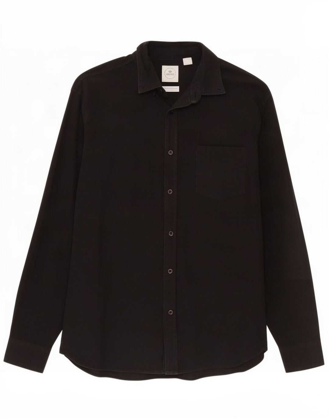 Dockers Herre Standard Fit Skjorte Medium Sort Bomuld