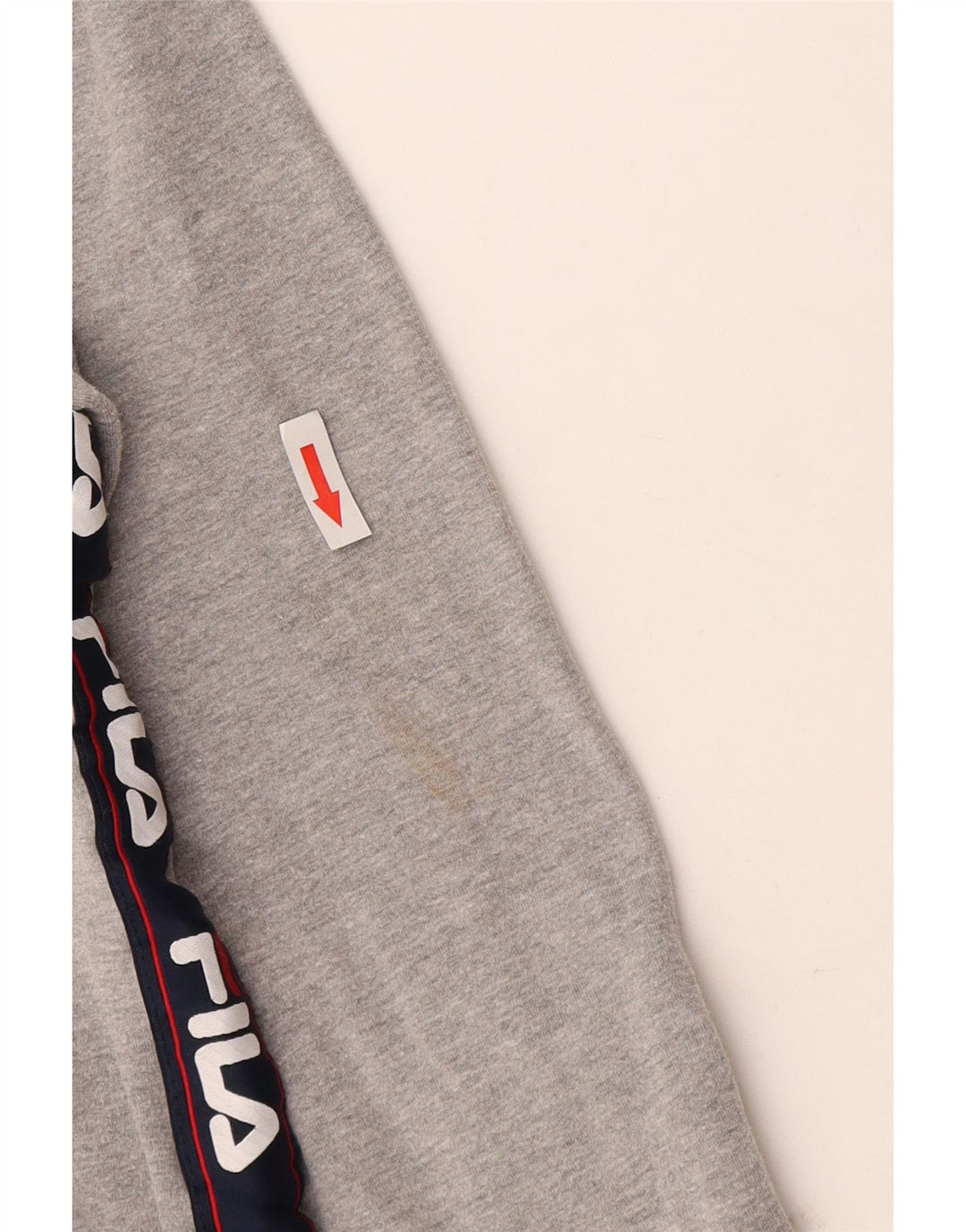 Fila Dame Grafisk Sweatshirt Jumper UK 16 Stor Grå Bomuld