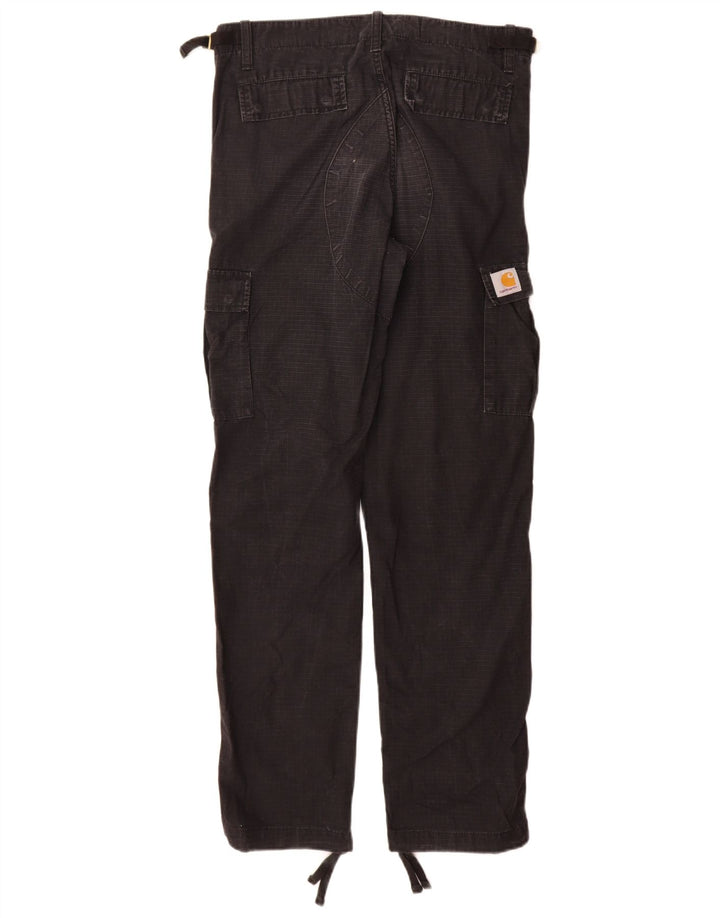 Carhartt Straight Cargo bukser til mænd W29 L32 sort ternet bomuld