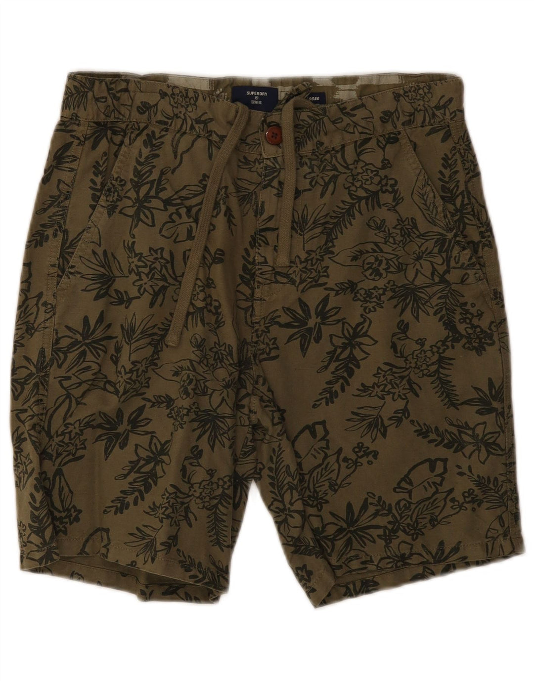 Superdry Chino Shorts til mænd W30 Medium Khaki Floral