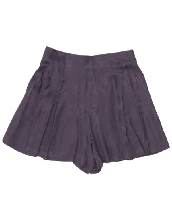 Zara Womens High Waist Shorts Small W26 Navy Blue Viscose