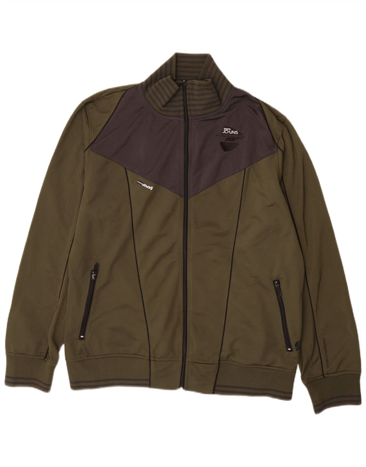 Jack & Jones Herre grafisk træningsdragt Topjakke 2XL Khaki Colourblock