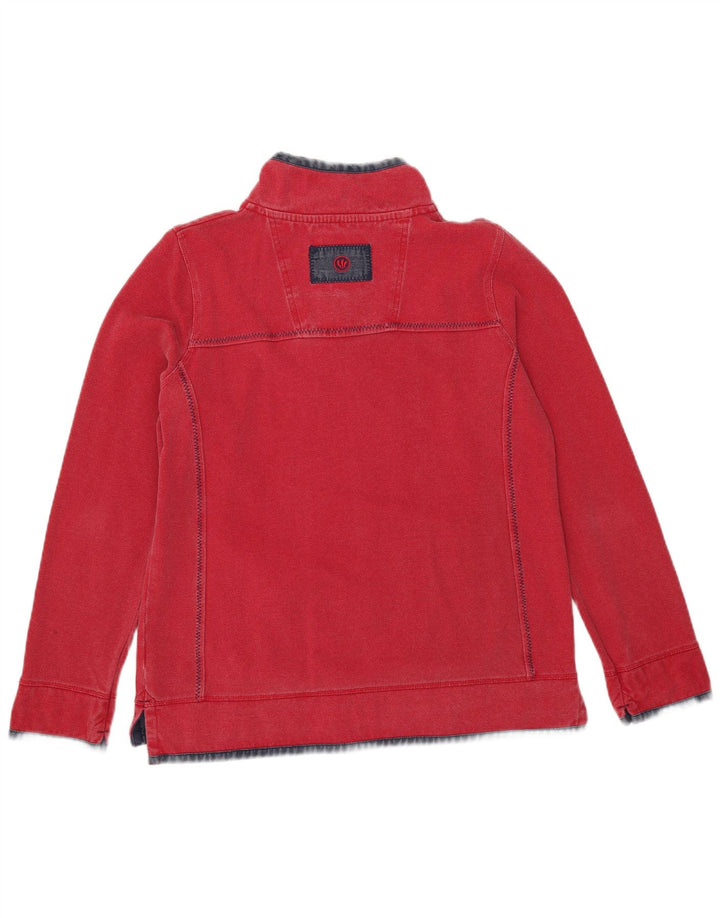 Fat Face Dame Oversized Sweatshirt Jumper UK 10 Small Red Colourblock
