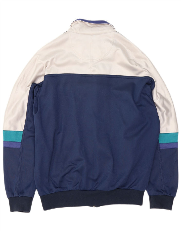 Asics Træningsdragt til mænd Topjakke UK 44 XL Marineblå Colourblock Polyester