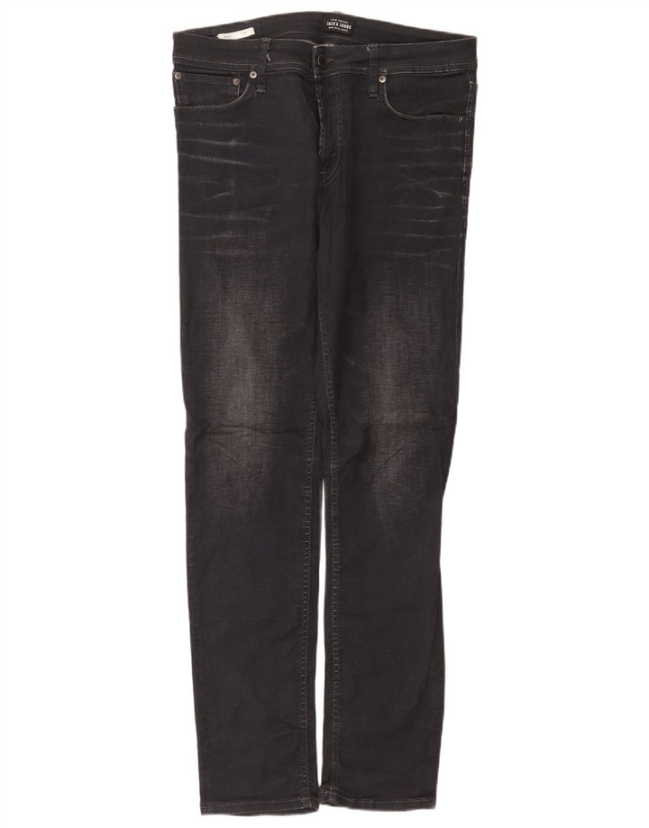 Jack & Jones Herre Tim Slim Jeans W33 L34 Grå Bomuld