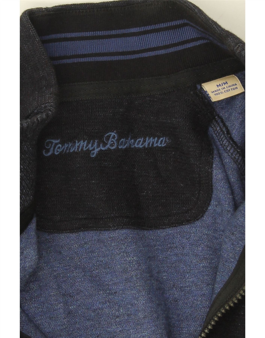 TOMMY BAHAMA Mens Cardigan Sweater Medium Navy Blue Cotton Vintage Tommy Bahama and Second-Hand Tommy Bahama from Messina Hembry 