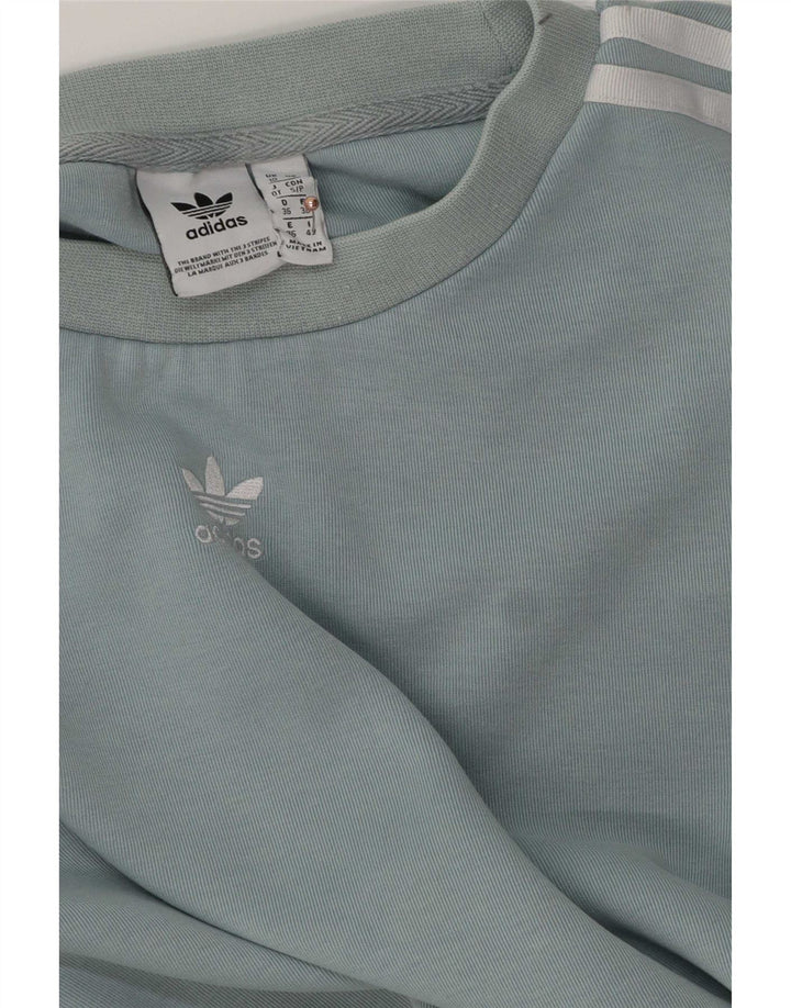 Adidas Dame Sweatshirt Jumper UK 10 Small Blue