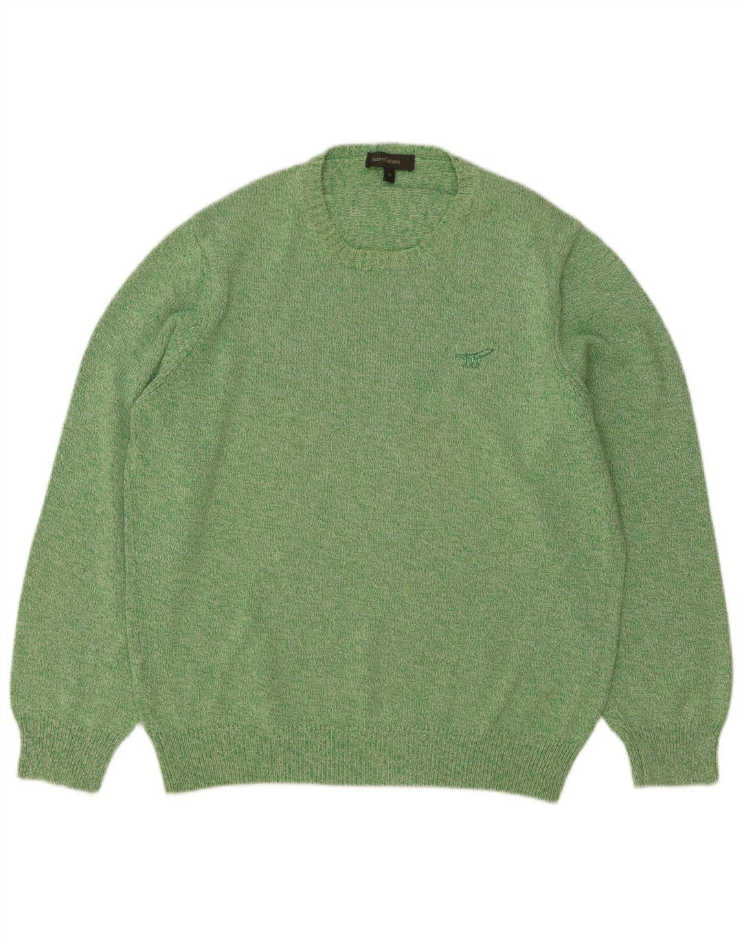 Henry Cottons Herre Crew Neck Jumper Sweater Medium Green Bomuld