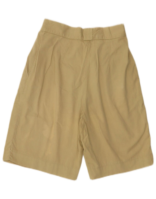Benetton kvinders højtaljede afslappede shorts IT 42 Medium W27 Beige