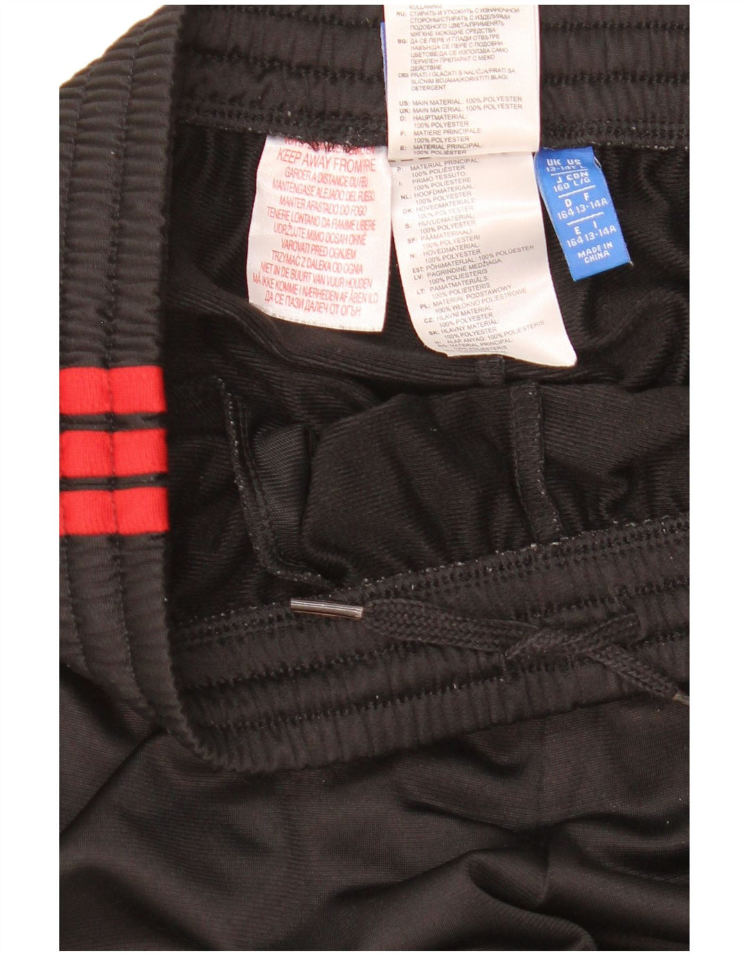 Adidas Drenge Træningsdragt Bukser 13-14 År Sort Polyester