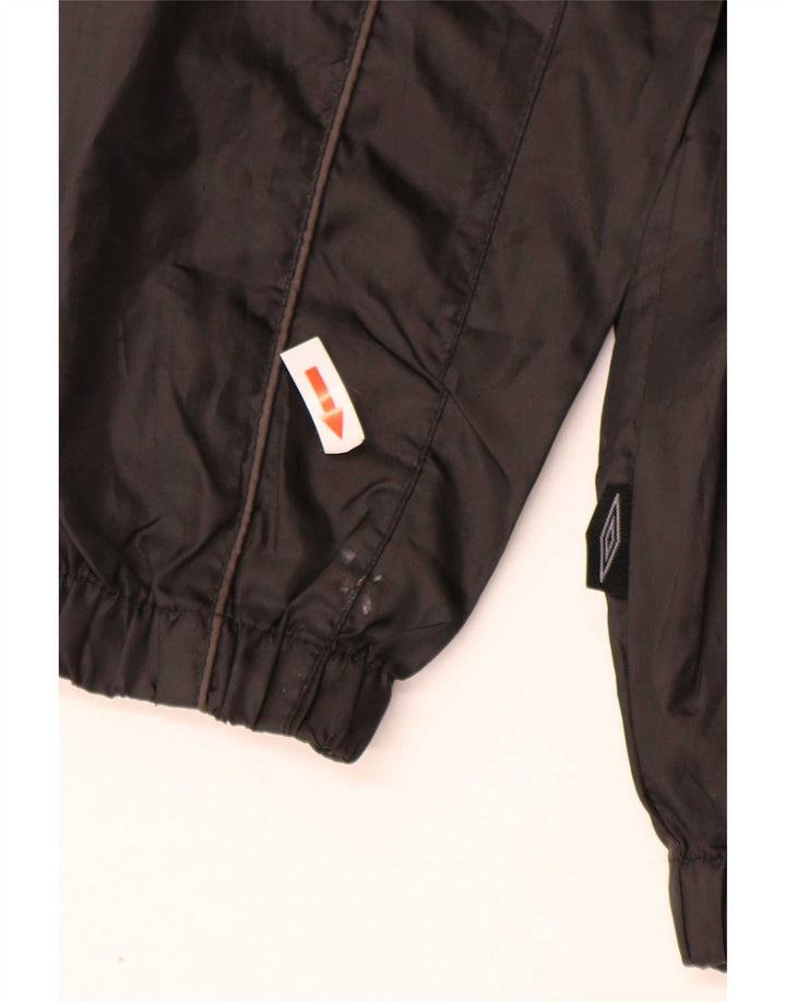 Umbro Drenge Hætte Regnjakke 11-12 År Stor Sort Polyester