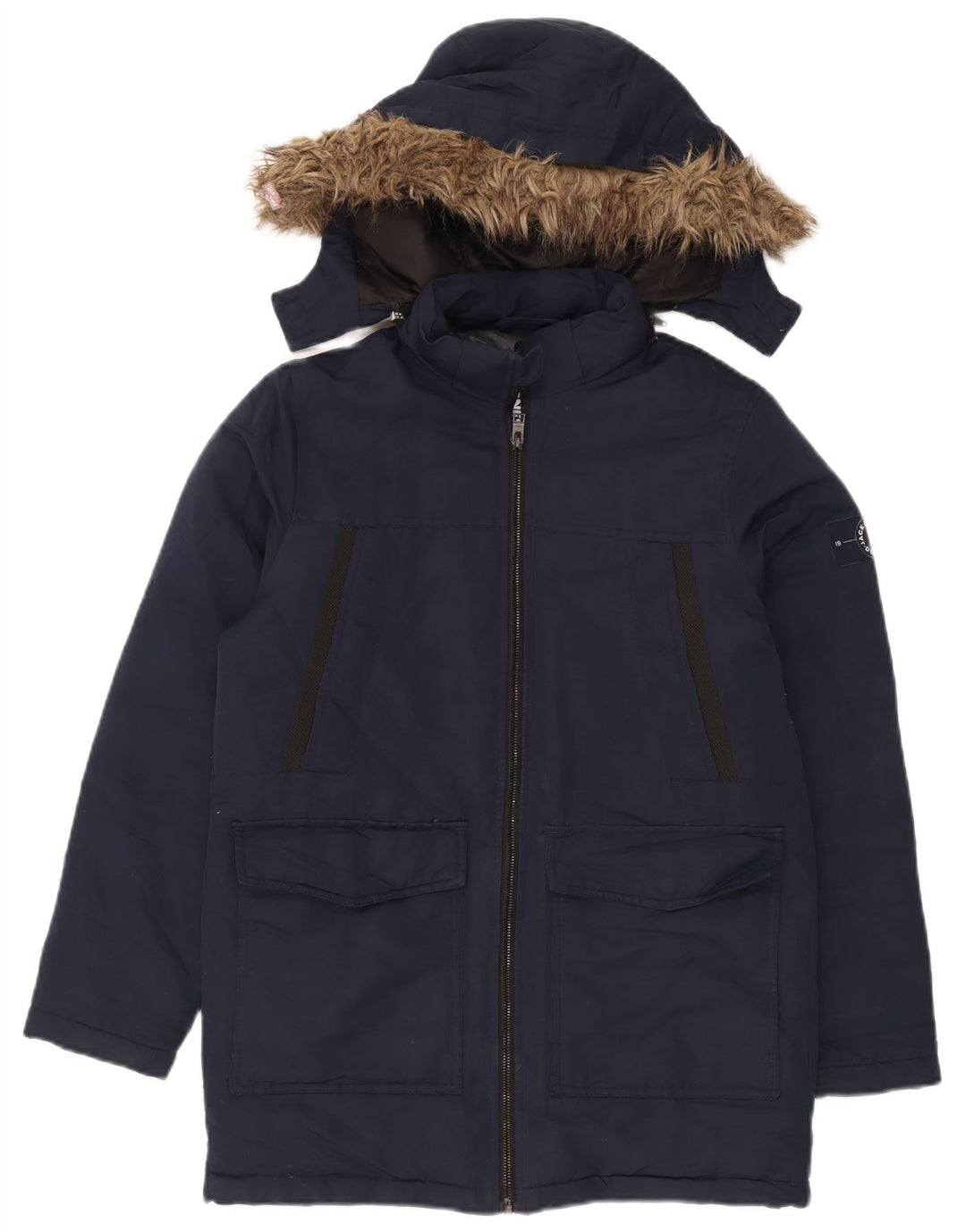 Jack & Jones Polstret frakke med hætte til drenge 13-14 år marineblå polyester