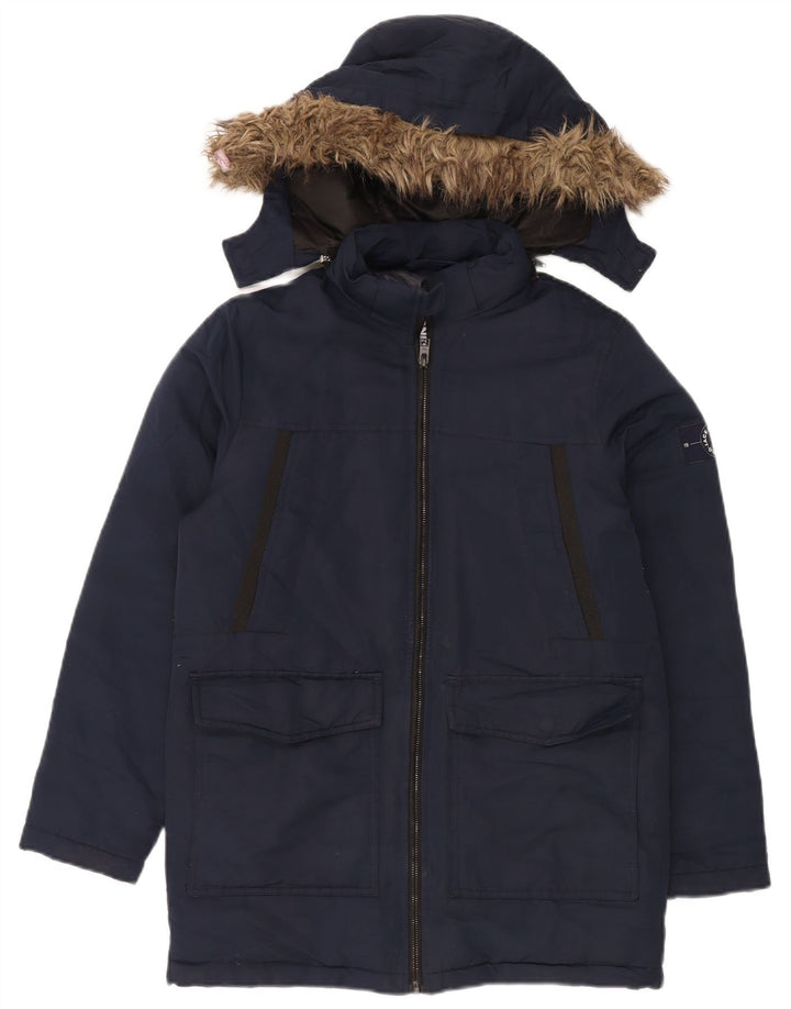 Jack & Jones Polstret frakke med hætte til drenge 13-14 år marineblå polyester