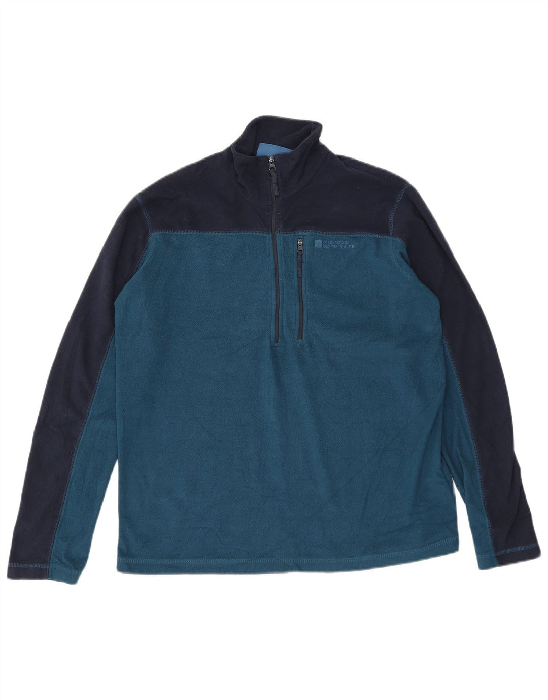 Mountain Warehouse Fleece Jumper med lynlås til mænd Lille blå farveblok