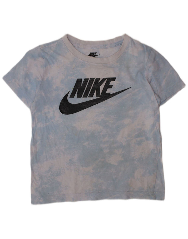 NIKE drenge grafisk t-shirt top 4-5 år Small Blue Tie Dye