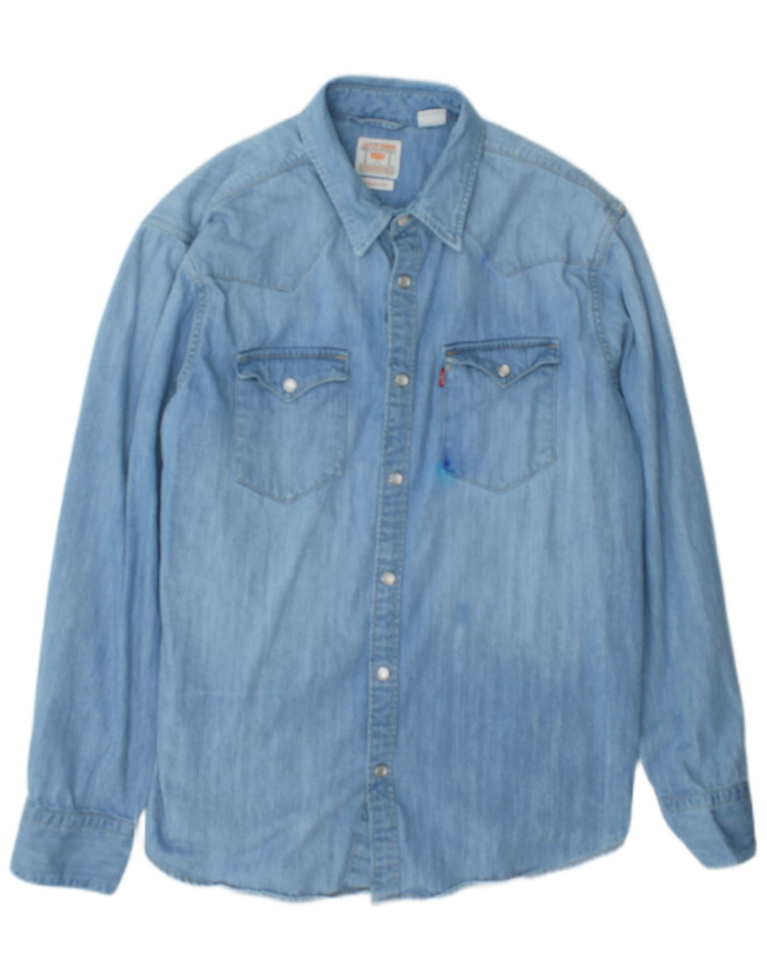 Levi's Herre Standard Fit denimskjorte Stor blå bomuld