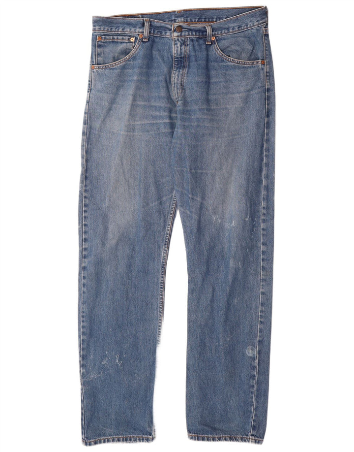 Levi's Herre 521 Straight Jeans W38 L34 Blå Bomuld