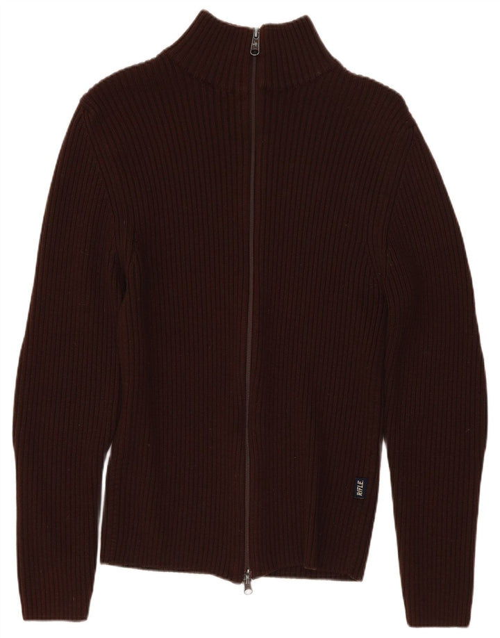 Riffel Dame Cardigan Sweater UK 10 Lille Brun