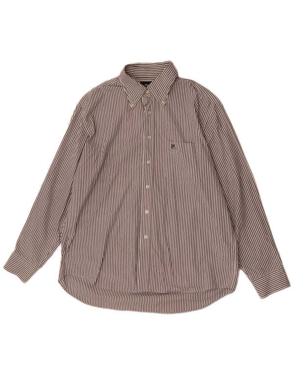 Fila herreskjorte XL brun nålestribet bomuld