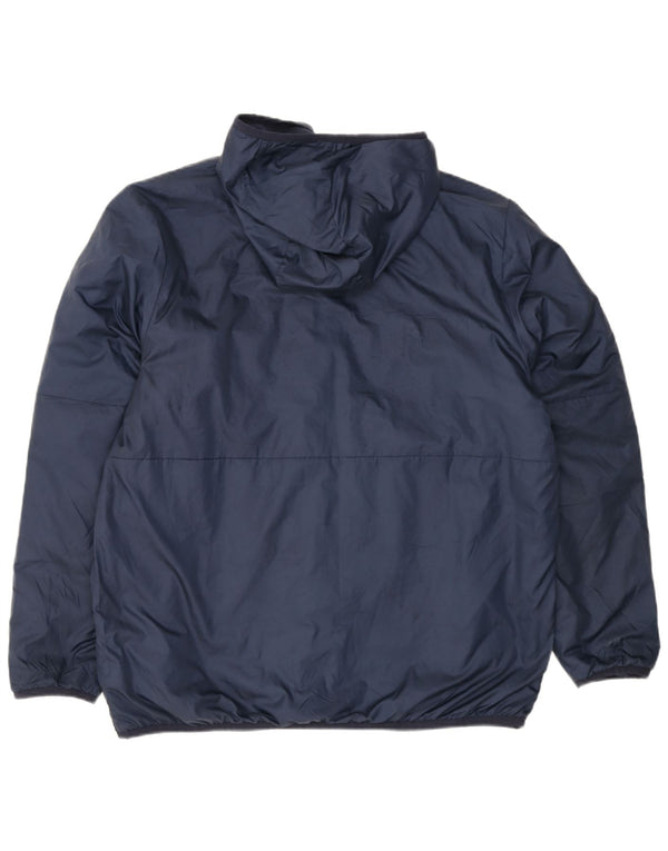 Nike vindjakke med hætte til mænd UK 42 XL Navy Blue Polyester Sports