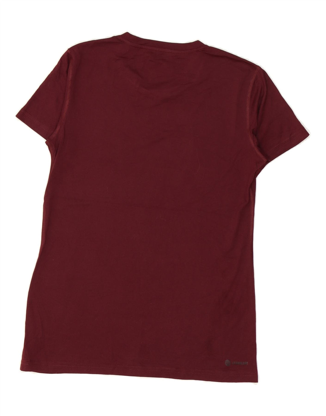 ADIDAS Womens Graphic T-Shirt Top UK 10 Small Burgundy Polyester Vintage Adidas and Second-Hand Adidas from Messina Hembry 
