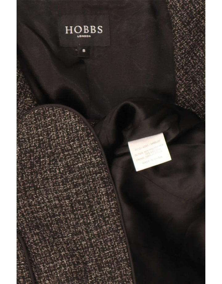 Hobbs Dame 3-knaps blazerjakke UK 8 Lille grå polyester