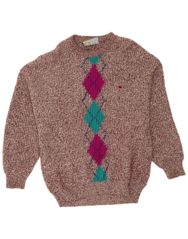 Kappa herre sweater med rund hals XL Burgundy Flecked Retro