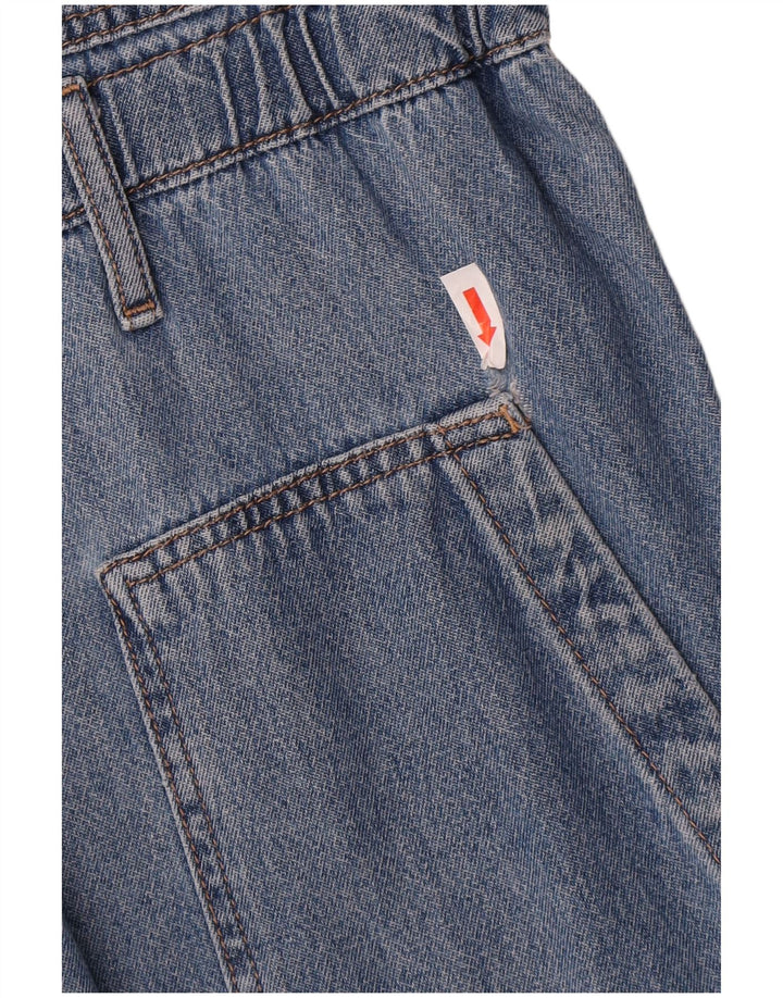 Topshop Dame Oversized Langærmet Denim Jumpsuit UK 10 Lille Blå
