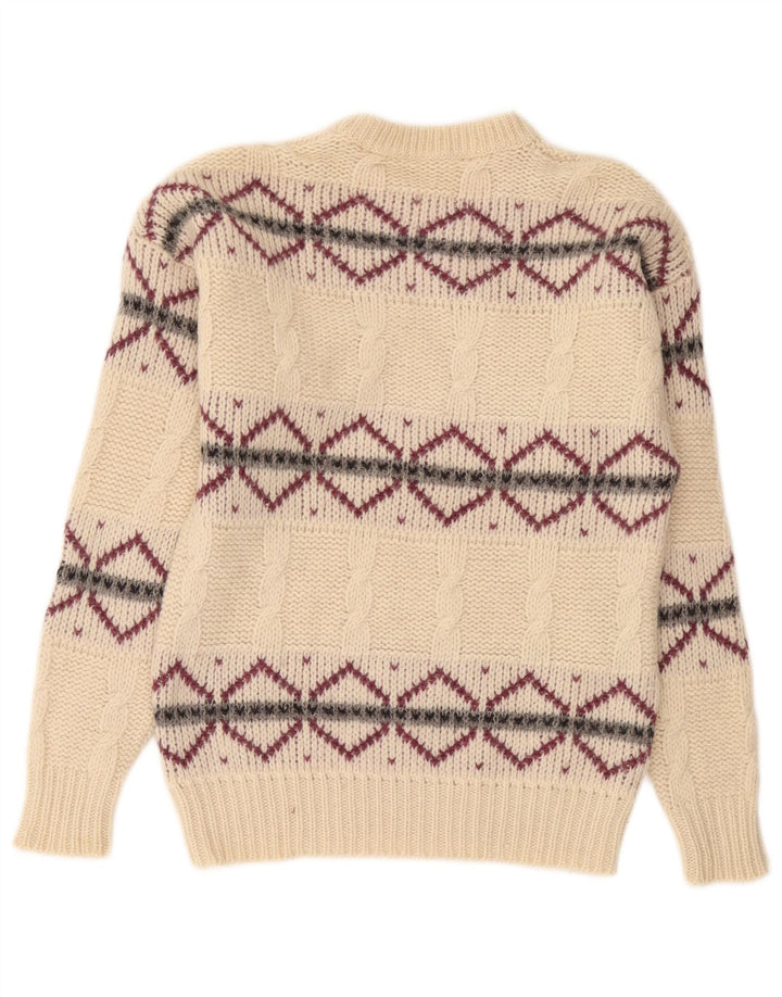 Carrera herre sweater med rund hals, lille off white Argyle/Diamond