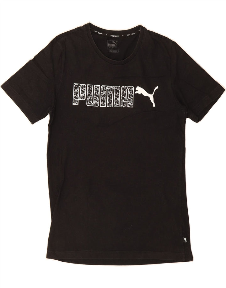 PUMA Mens Graphic T-Shirt Top Small Black Cotton Vintage Puma and Second-Hand Puma from Messina Hembry 