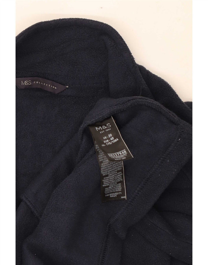 Marks & Spencer Fleecejakke til kvinder UK 20 2XL Marineblå Polyester