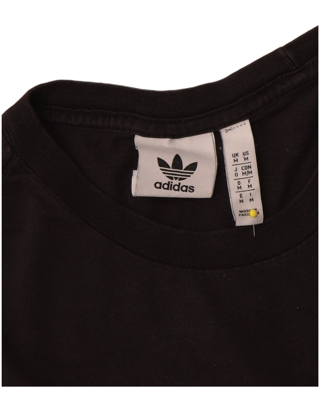Adidas Herre T-Shirt Top Medium Sort Bomuld
