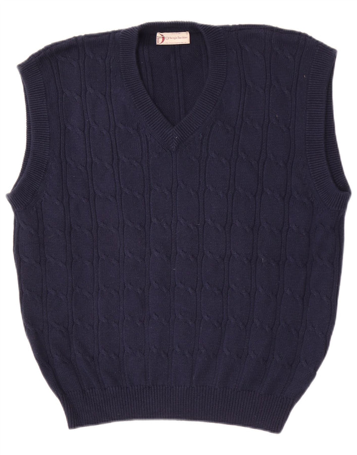 Sergio Tacchini Herrevest Tank Top Stor Marineblå Bomuld