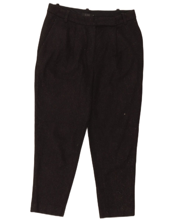 Cos Womens Crop Pegged jakkesætsbukser EU 36 Small W30 L25 Black Uld
