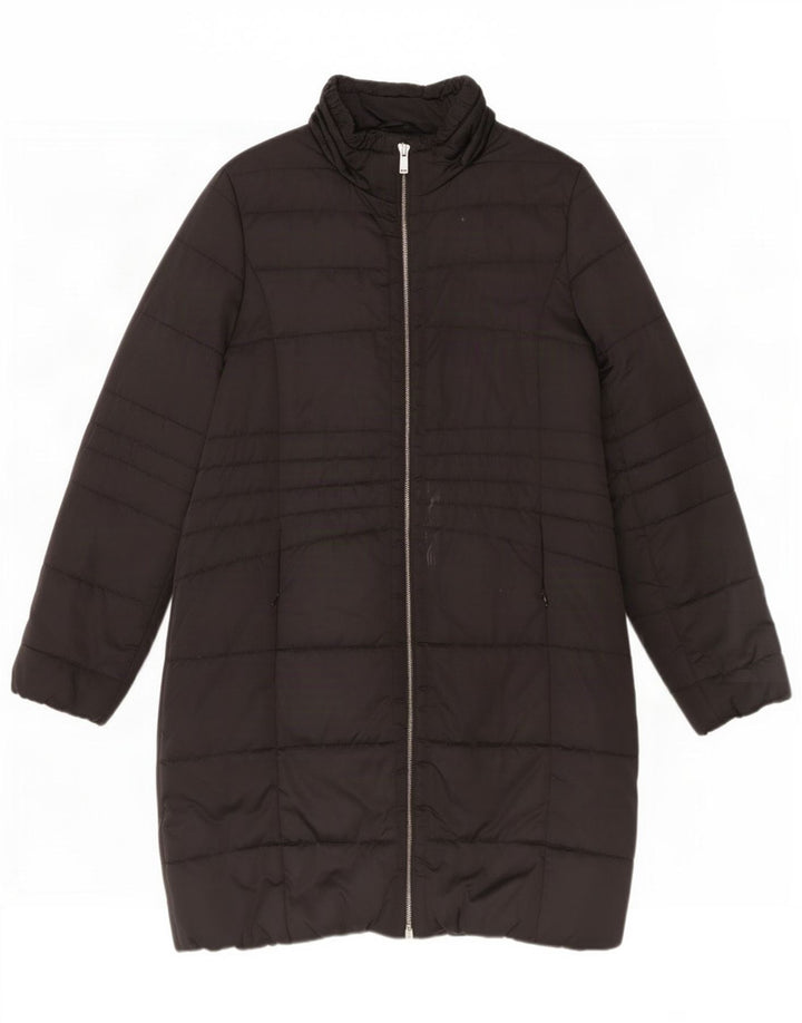 Trussardi Dame Polstret Frakke IT 46 Large Black Polyester