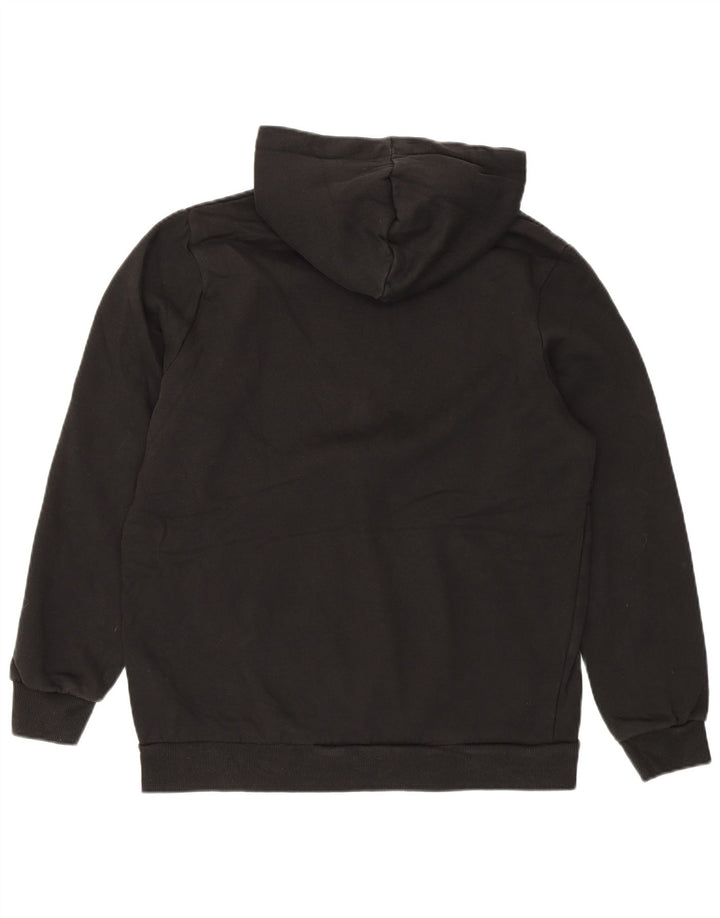 Puma Dame Hoodie Jumper UK 14 Medium Sort Bomuld