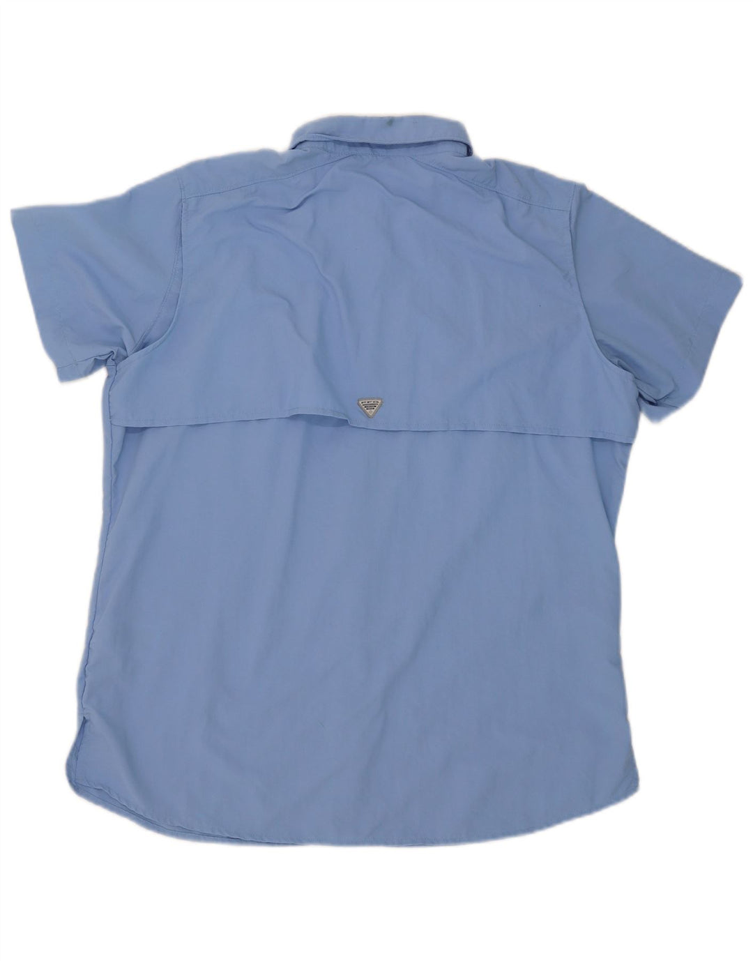 Columbia kortærmet overshirt til kvinder Stor blå nylon