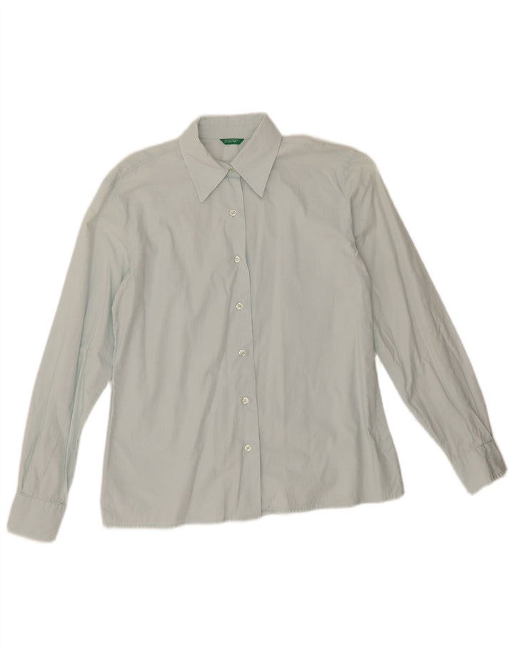 Benetton Dameskjorte UK 12 Medium Blue