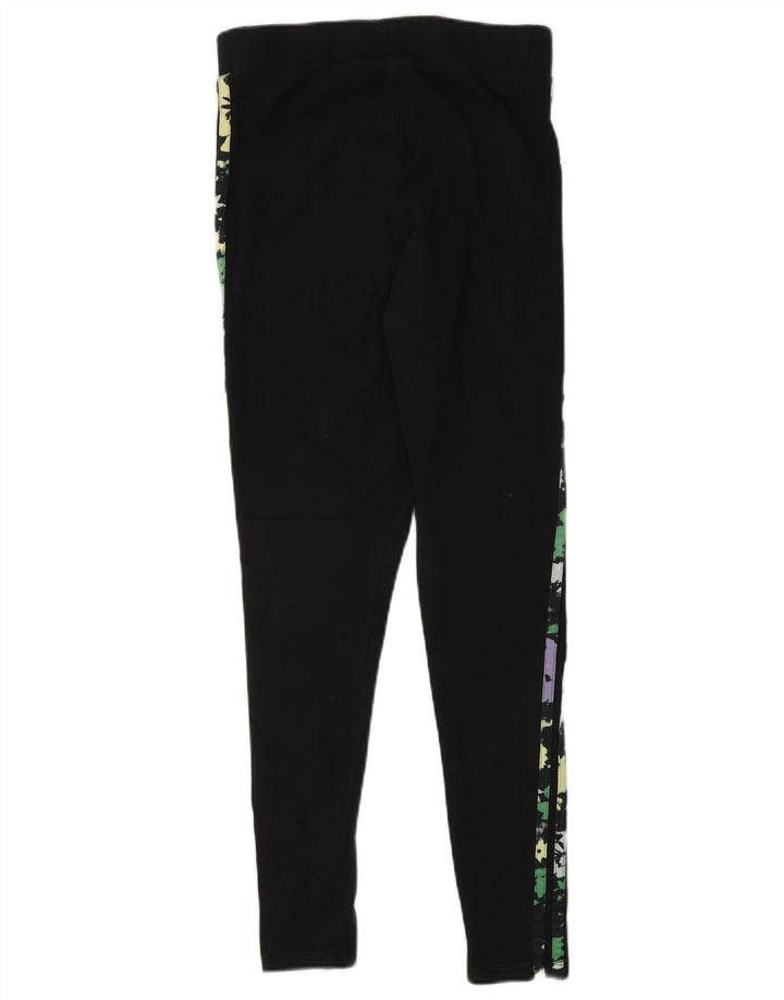 Adidas Dame Leggings UK 10 Small Black Bomuld